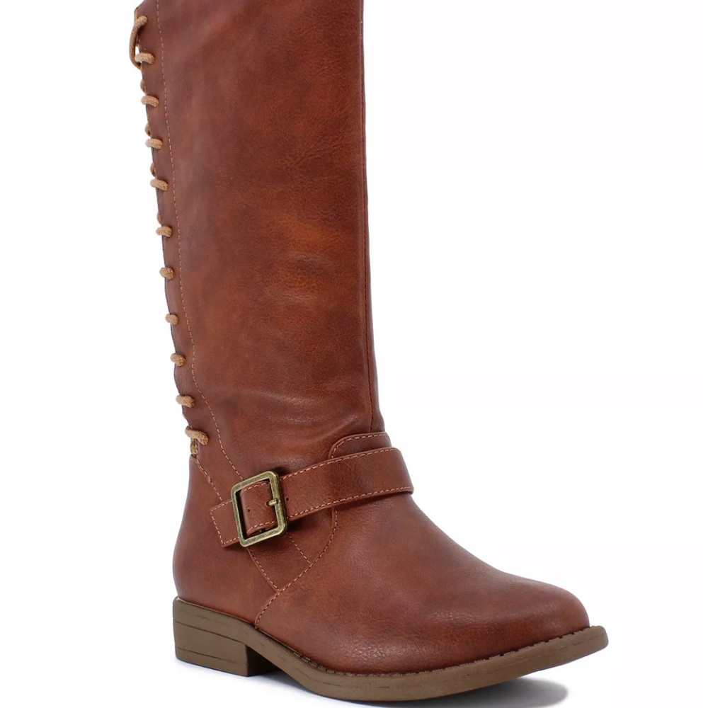 Sugar Kids Brown Tall Lace-Up Riding Boots